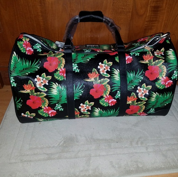 SOLD!BEBE 🌺🌺TROPICAL FLORAL🌺🌺 WEEKENDER DUFFLE - Picture 3 of 8